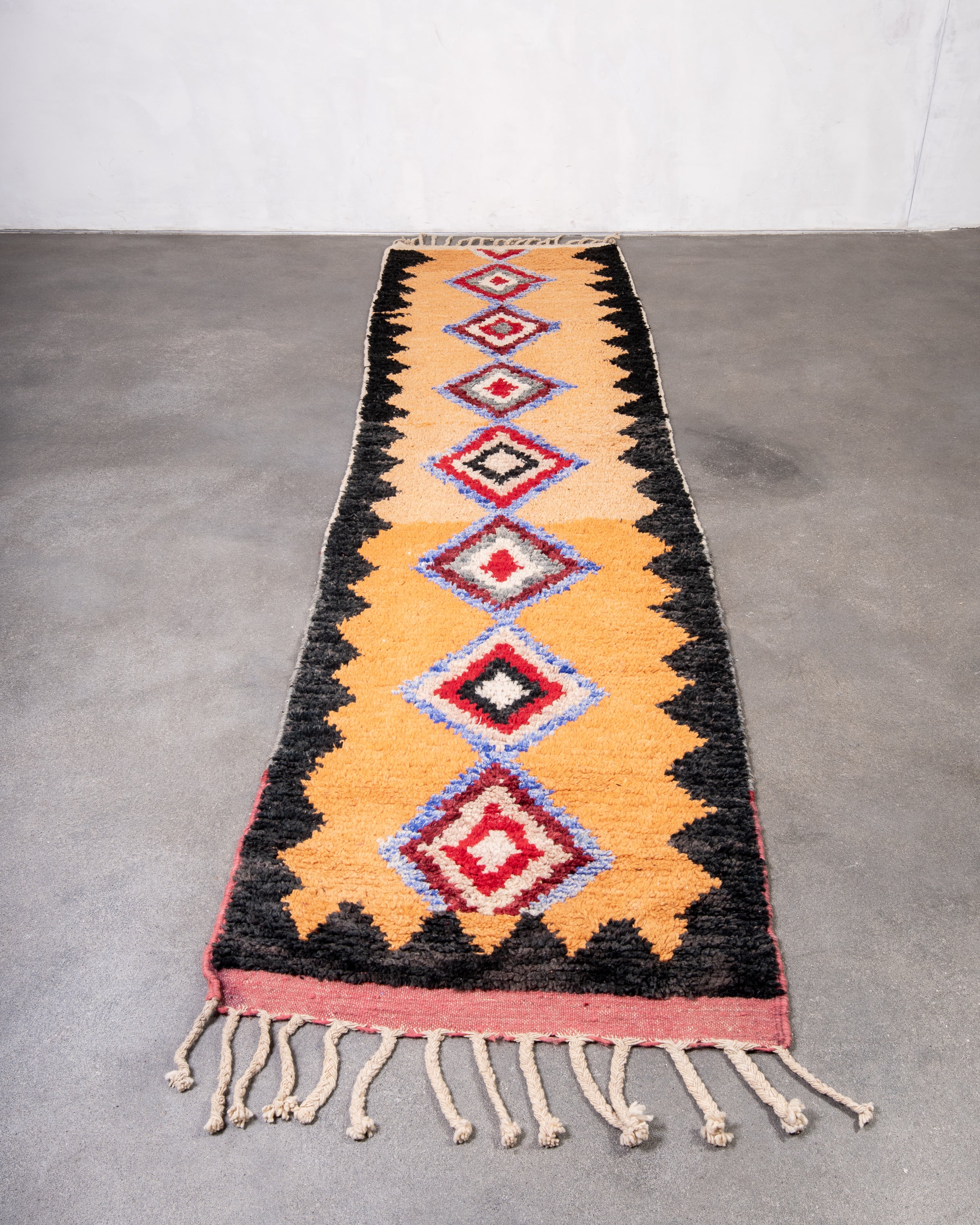 Modern designer handcrafted Berber rug from morocco Boujad with beautiful colors and patterns